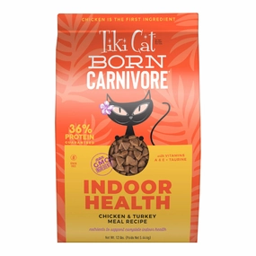 Tiki Cat Born Carnivore Indoor Health Dry Cat Food, Chicken & Turkey Meal cat scratchers cat towers cat window perch cat heating pad cat calming spray