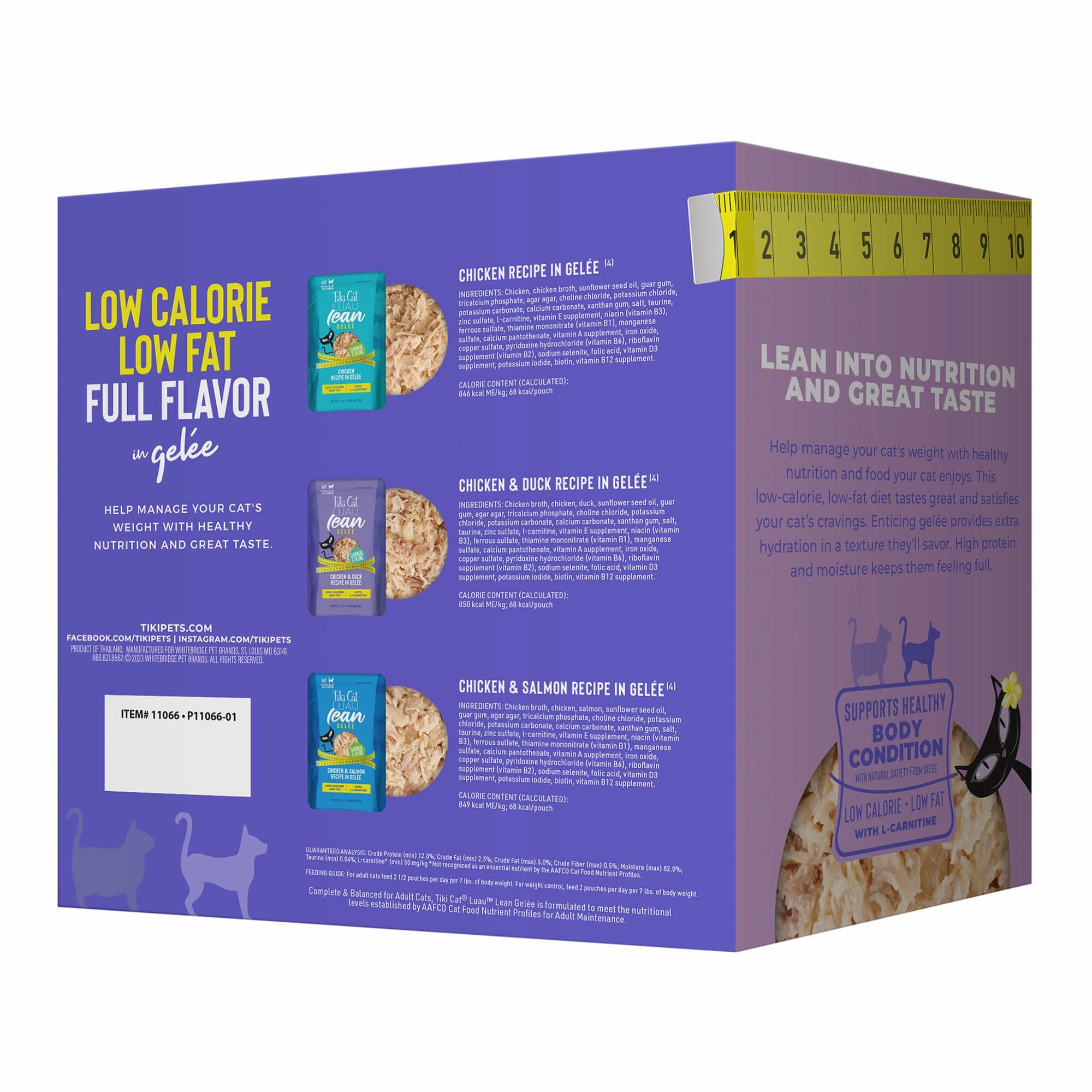 Tiki Cat Luau Lean Gelee Wet Cat Food, Variety Pack, 2.8 oz Pouch, 12 ct