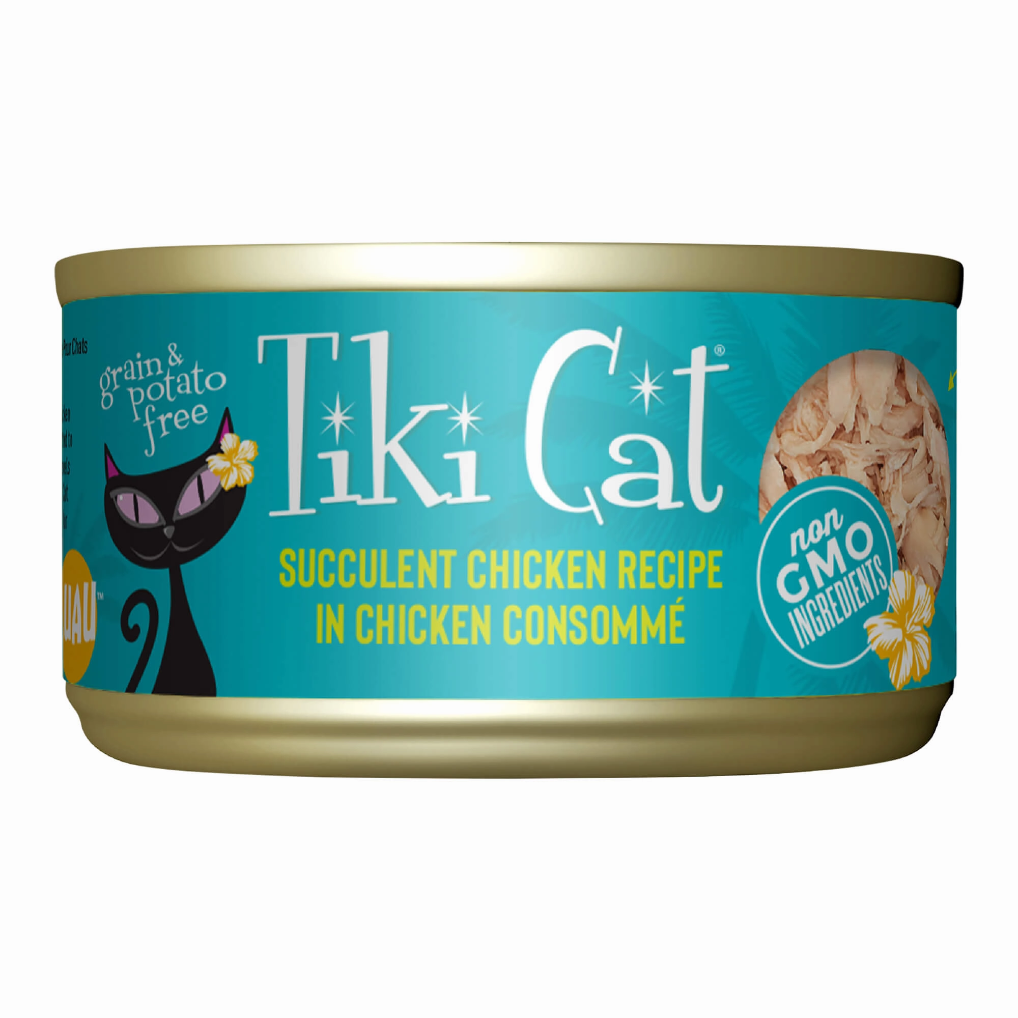 Tiki Cat Luau Wet Cat Food, Succulent Chicken cat climbing tree cat hammock cat steps cat grooming kit cat safety gate