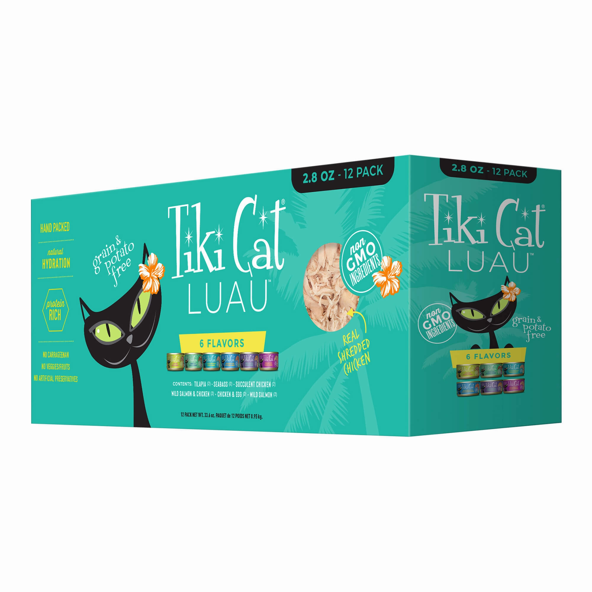 Tiki Cat Luau Wet Cat Food, Variety Pack cat climbing tree cat hammock cat steps cat grooming kit cat safety gate