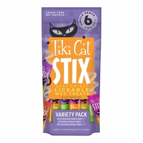 Tiki Cat Stix Wet Cat Treats, Variety Pack, Case of 12 (6 ct) cat climbing tree cat hammock cat steps cat grooming kit cat safety gate