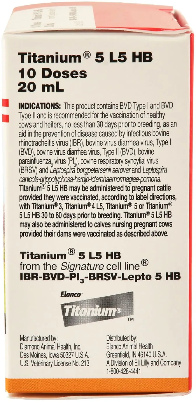 Titanium 5 L5 HB Cattle Vaccine