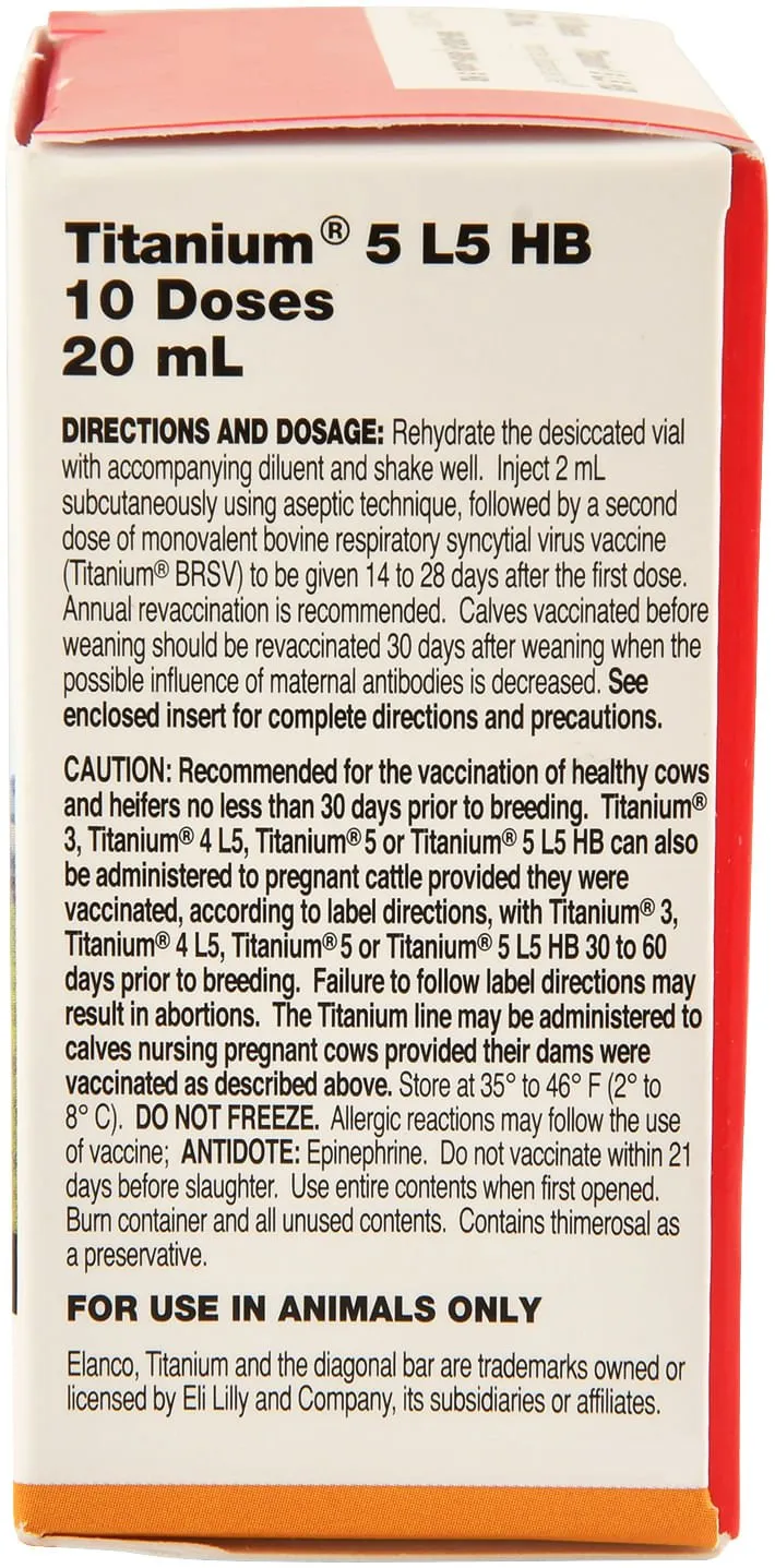 Titanium 5 L5 HB Cattle Vaccine