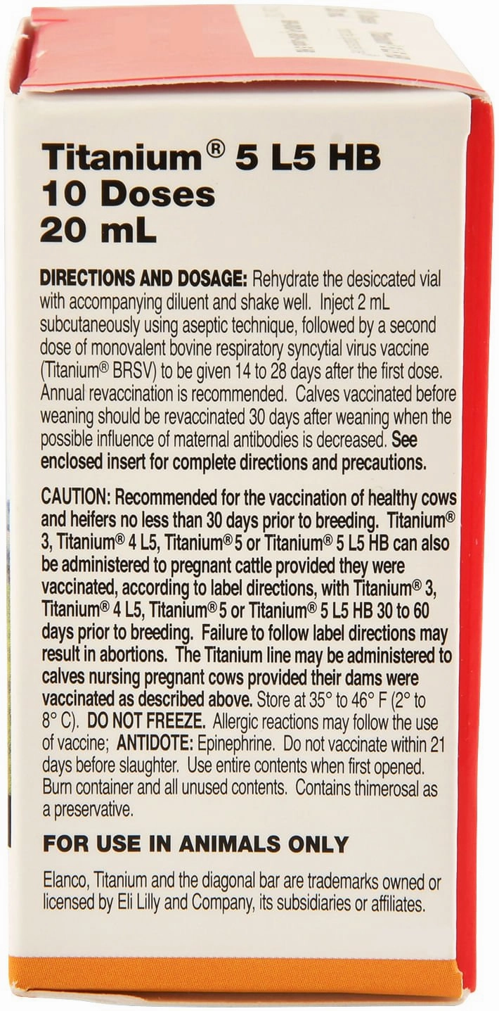 Titanium 5 L5 HB Cattle Vaccine