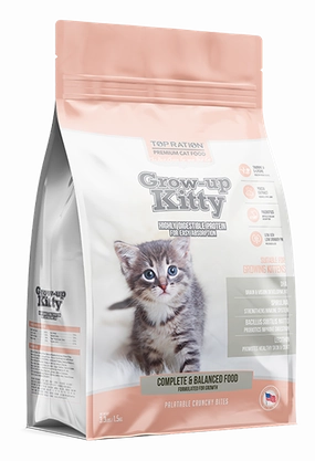 Top Ration Grow-Up Kitty Kitten Dry Cat Food cat snacks catnip treats healthy cat food cat reward treats low calorie cat food