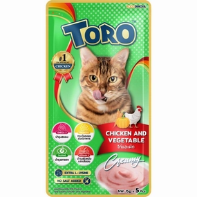 Toro Chicken With Vegetable Puree Cat Treats 75g premium cat food dental cat treats cat chicken treats tuna cat food cat fish treats