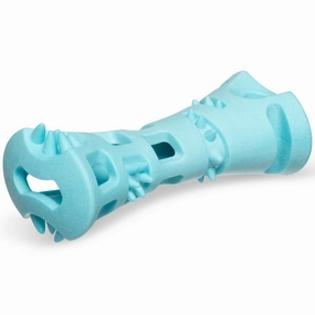 Totally Pooched Chew'n Stuff Foam Rubber Roll Dog Toy (Teal) dog bandana dog scarf dog necklace dog shoes dog socks