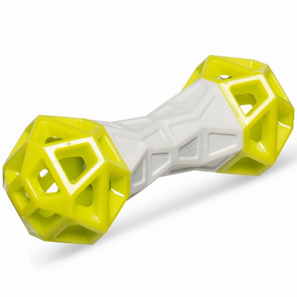 Totally Pooched Flex'n Squeak Rubber Dumbbell Dog Toy (Green) dog carrier dog bag pet backpack dog car seat carrier soft dog crate