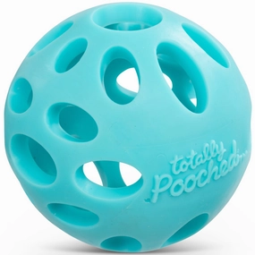 Totally Pooched Huff'n Puff Rubber Ball Dog Toy (Teal) dog carrier dog bag pet backpack dog car seat carrier soft dog crate