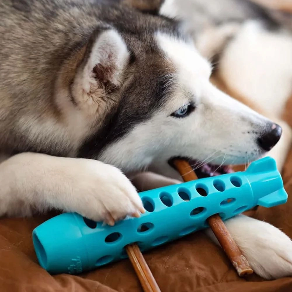 Totally Pooched Stuff'n Chew Rocket Stick Dog Toy (Orange)
