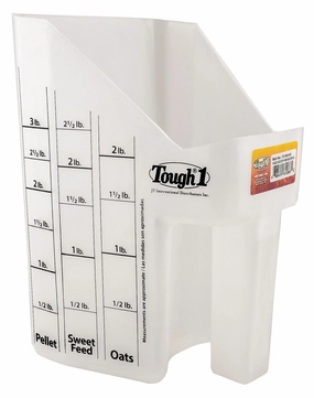 Tough-1 Clear Feed Scoop with Measurements multi-pet food pet bundle kits pet care sets pet health combos pet treat packs