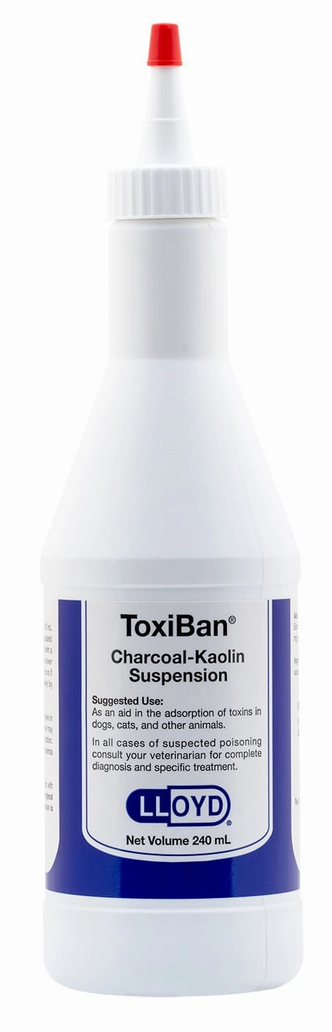 ToxiBan Charcoal-Kaolin Suspension, 240 mL cat grooming cat shampoo cat conditioner cat comb cat grooming glove