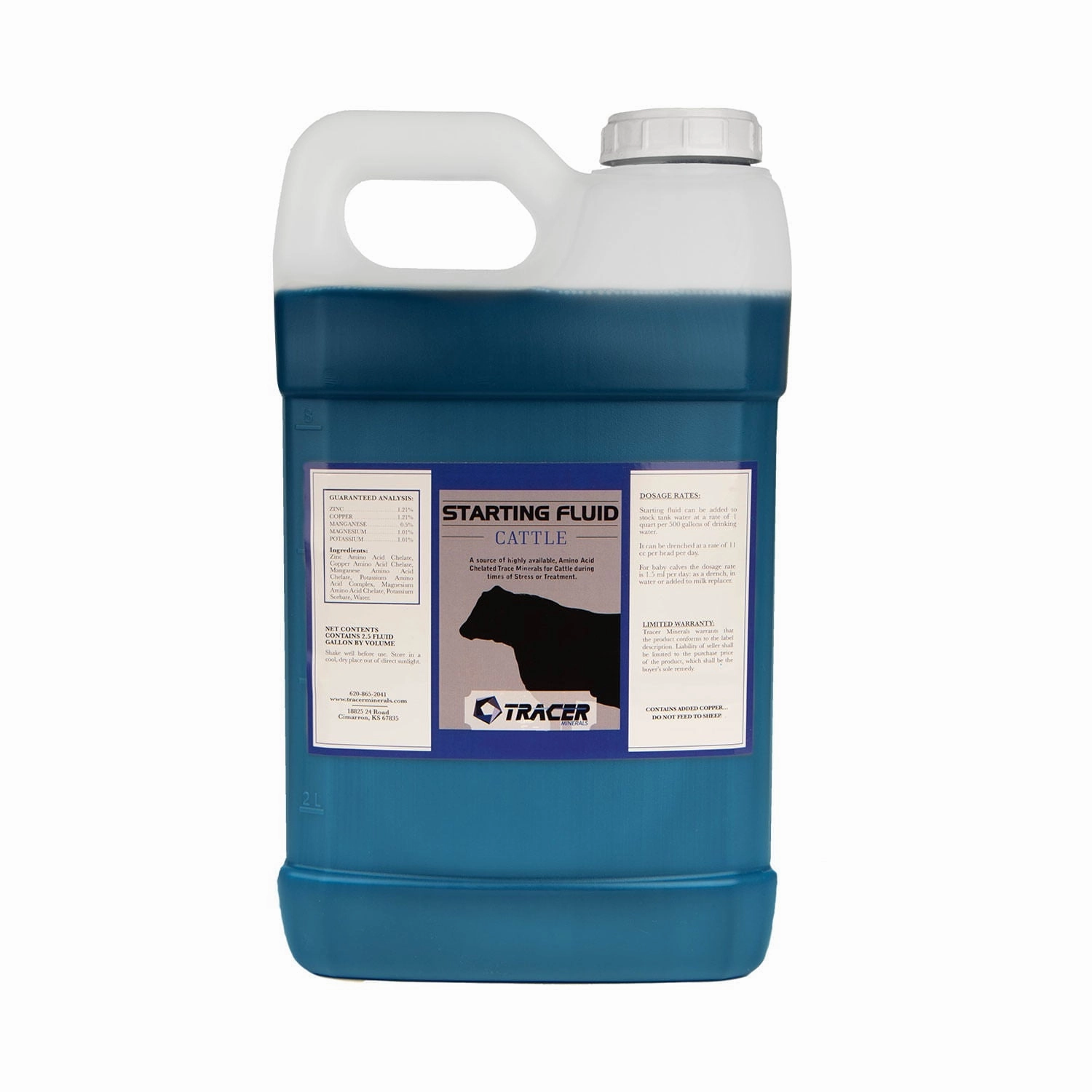 Tracer Starting Fluid Liquid Mineral Supplement for Horses, Swine, Cattle, Goats