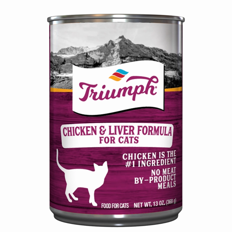 Triumph Chicken & Liver Canned Cat Food cat supplies cat house cat tree cat feeder cat collar