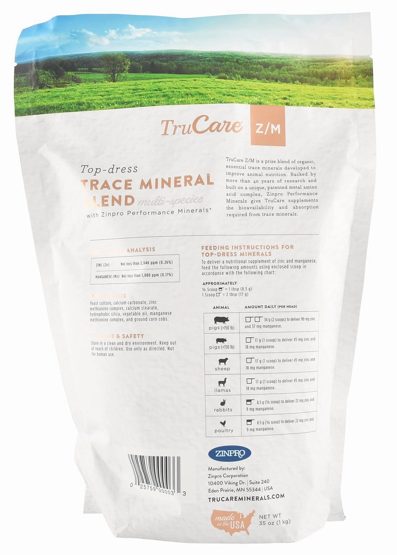 TruCare Z/M Top Dress Trace Mineral Blend for Multi Species, 35 oz
