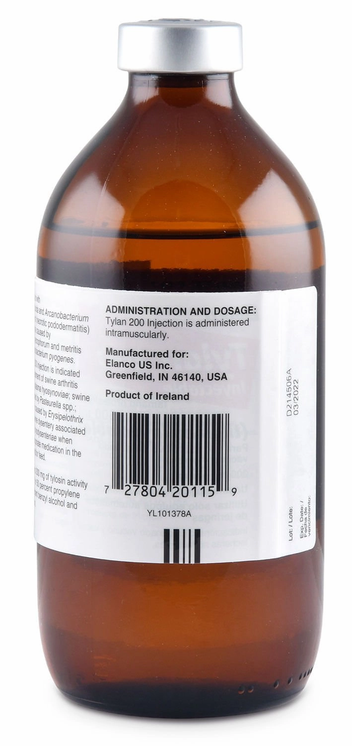Tylan 200 Injection, 500 mL