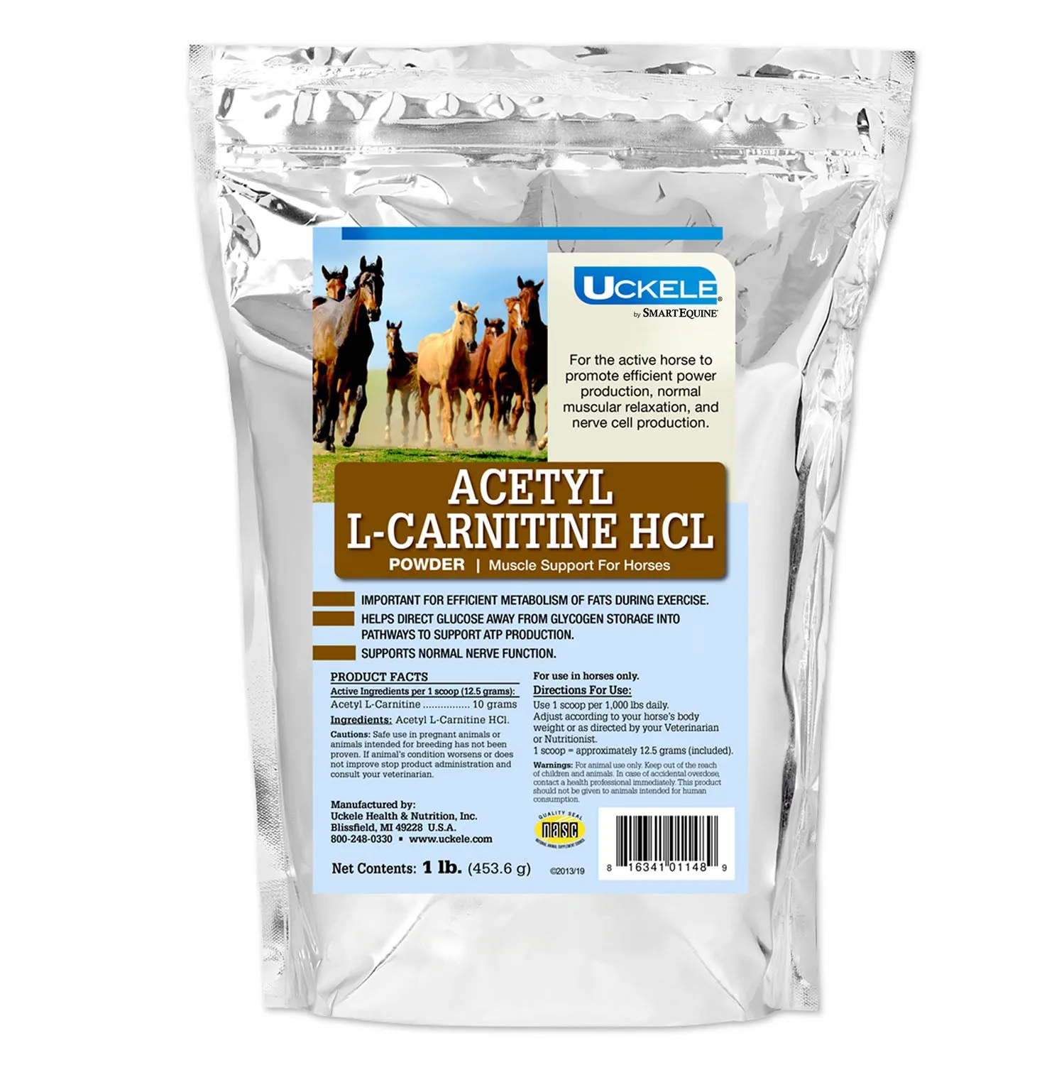 Uckele Acetyl L-Carnitine HCL Muscle Support for Horses, Powder