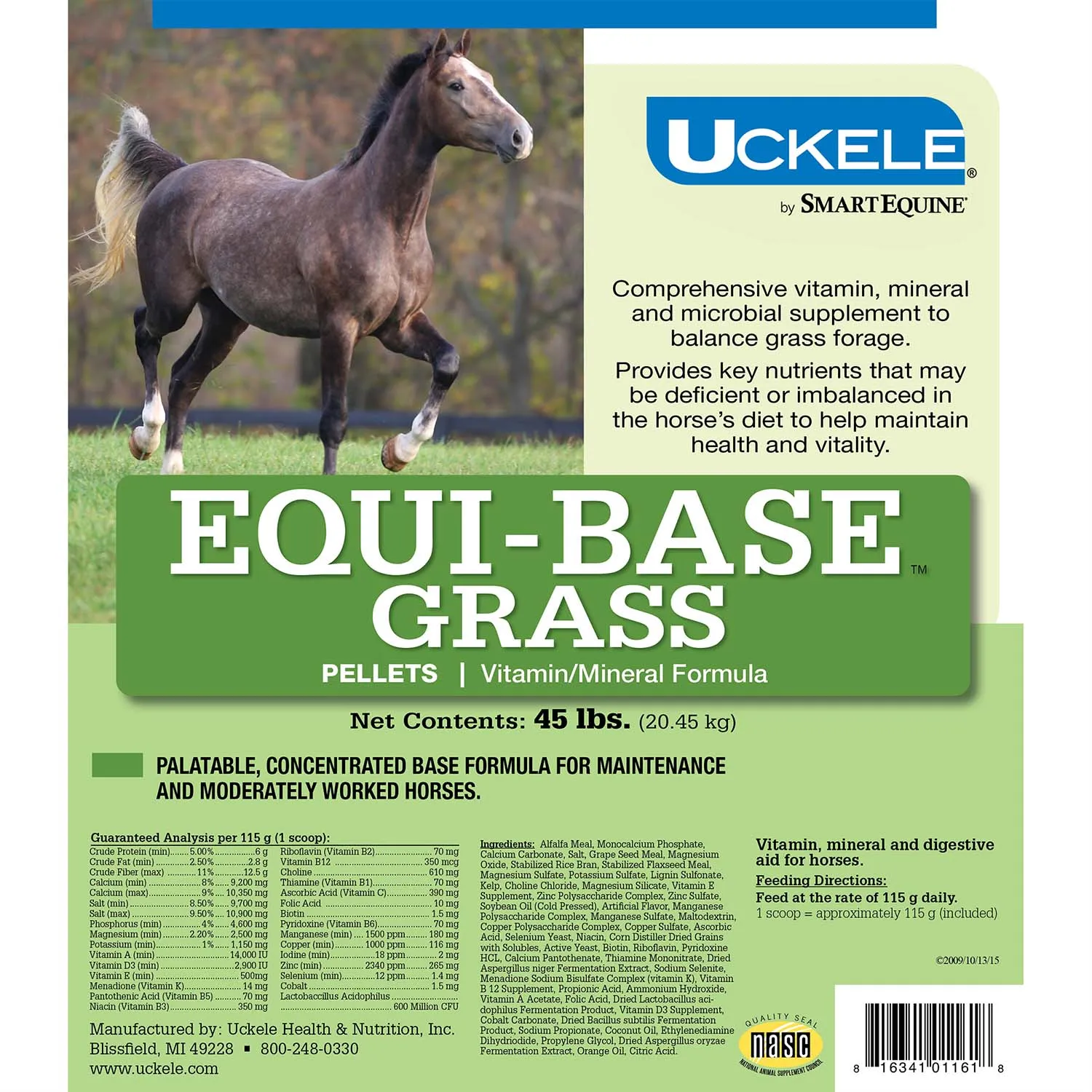 Uckele Equi-Base Grass Pellets