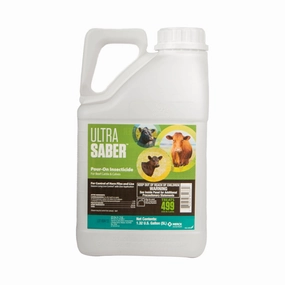 Ultra Saber Pour-On Fly Insecticide, 5 Liter sheep feed sheep mineral sheep hay sheep pellets sheep salt block