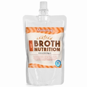 Underdog Bone Broth Beef Dog Food Topper (Frozen) 350ml dog sweater dog tuxedo dog dress holiday dog outfit dog birthday shirt