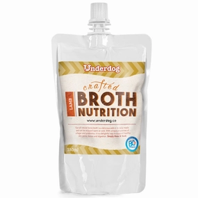 Underdog Bone Broth Lamb Dog Food Topper (Frozen) 350ml dog sweater dog tuxedo dog dress holiday dog outfit dog birthday shirt