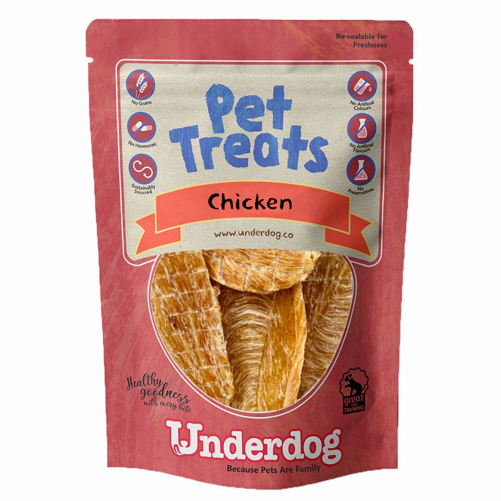 Underdog Chicken Air Dried Dog Treats 80g dog sweater dog tuxedo dog dress holiday dog outfit dog birthday shirt
