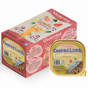 Underdog Cooked Lamb Complete & Balanced Frozen Dog Food 1.2kg dog sweater dog tuxedo dog dress holiday dog outfit dog birthday shirt