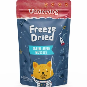 Underdog Green Lipped Mussels Freeze-Dried Grain-Free Dog Treats 50g dog sweater dog tuxedo dog dress holiday dog outfit dog birthday shirt