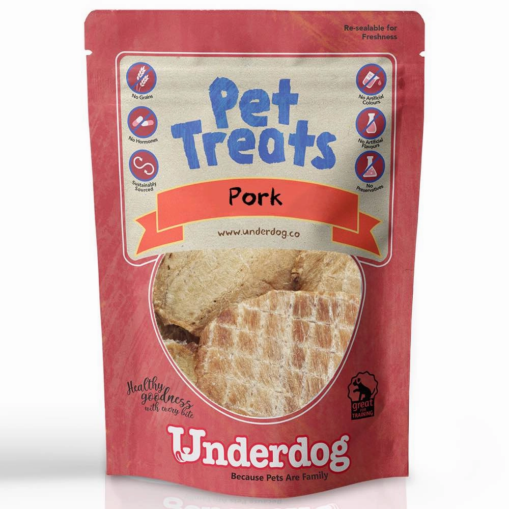 Underdog Pork Air Dried Dog Treats 80g dog sweater dog tuxedo dog dress holiday dog outfit dog birthday shirt