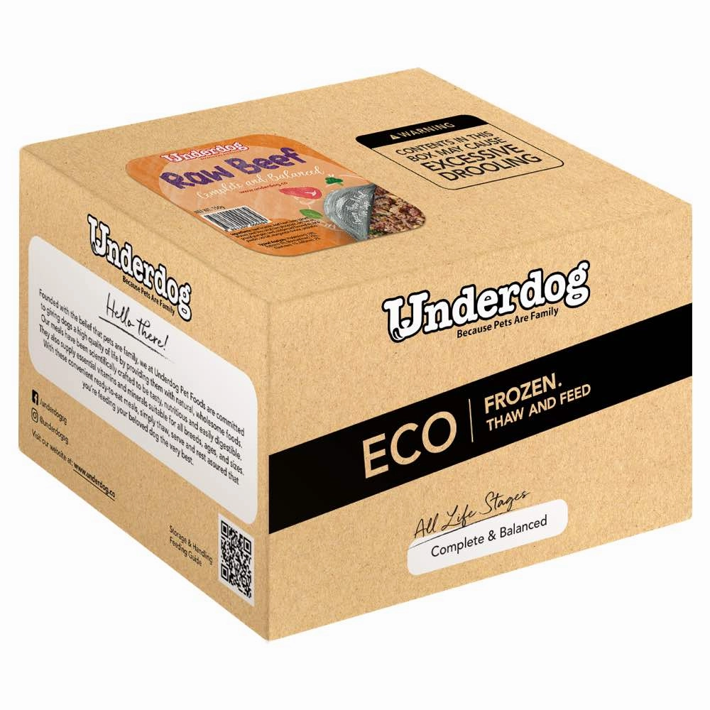 Underdog Raw Beef Complete & Balanced Eco Pack Frozen Dog Food 3kg dog sweater dog tuxedo dog dress holiday dog outfit dog birthday shirt