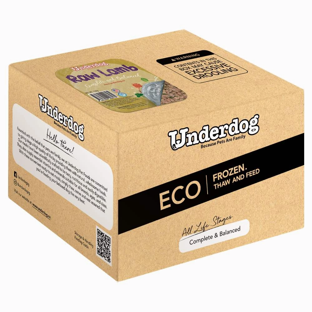 Underdog Raw Lamb Complete & Balanced Eco Pack Frozen Dog Food 3kg dog sweater dog tuxedo dog dress holiday dog outfit dog birthday shirt