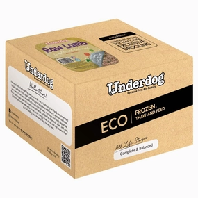 Underdog Raw Lamb Complete & Balanced Eco Pack Frozen Dog Food 3kg dog sweater dog tuxedo dog dress holiday dog outfit dog birthday shirt