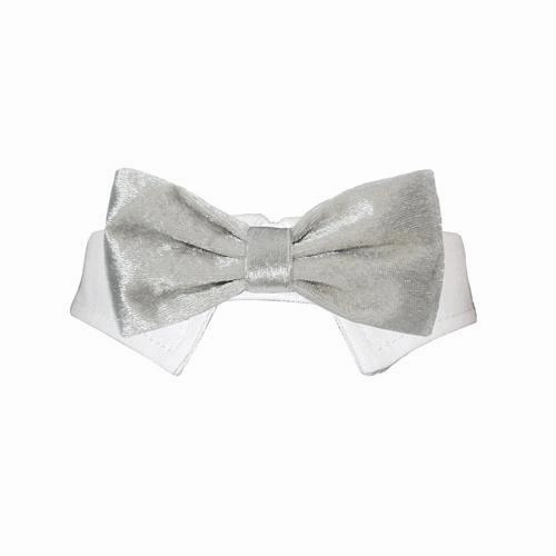 Valentino Dog Bow Tie Collar Silver