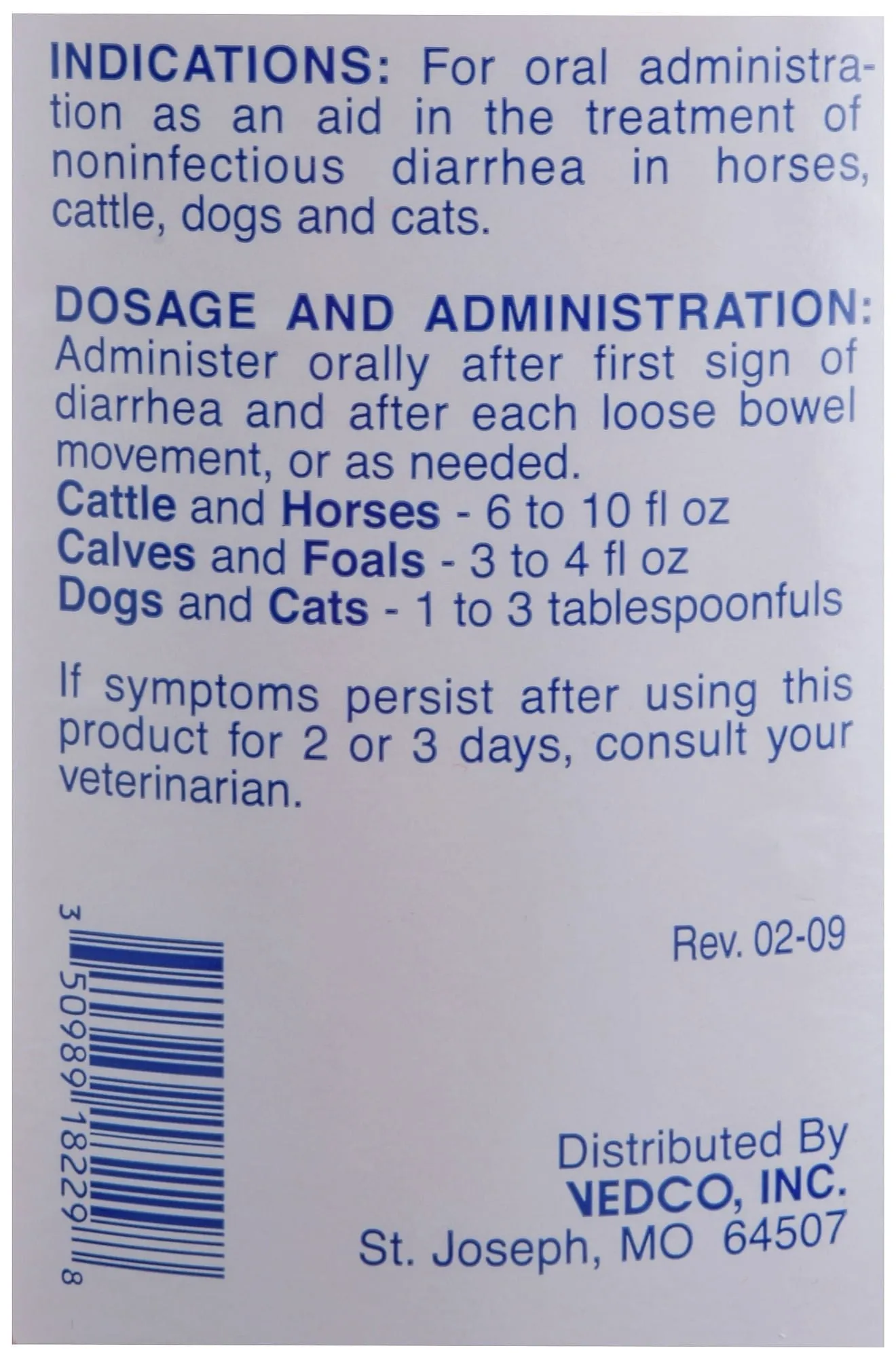 Vedco Kaolin-Pectin Anti-Diarrheal Suspension for Animals