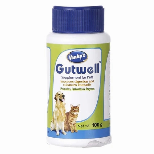 Venkys Gutwell Pre & Probiotics Gut Health Powder (100ml) and Mankind Hepamust Liver Tonic Appetite Booster for Dogs & Cats (200ml) Combo