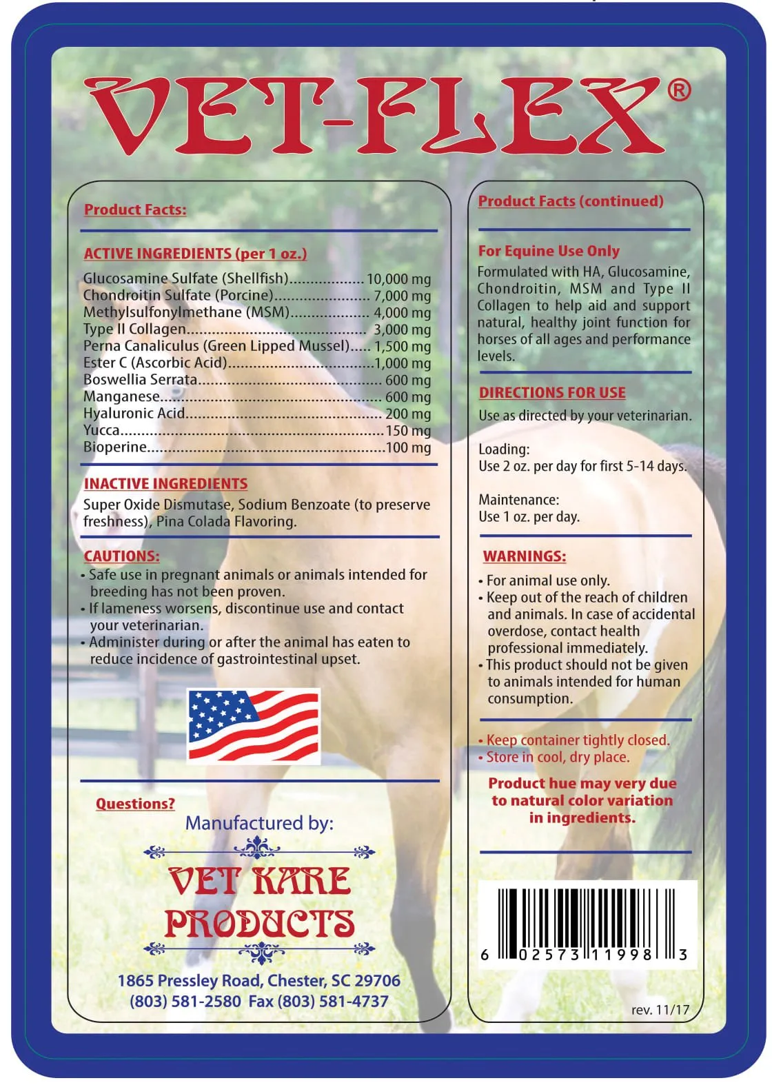 Vet-Flex Liquid Joint Supplement for Horses, 32 oz