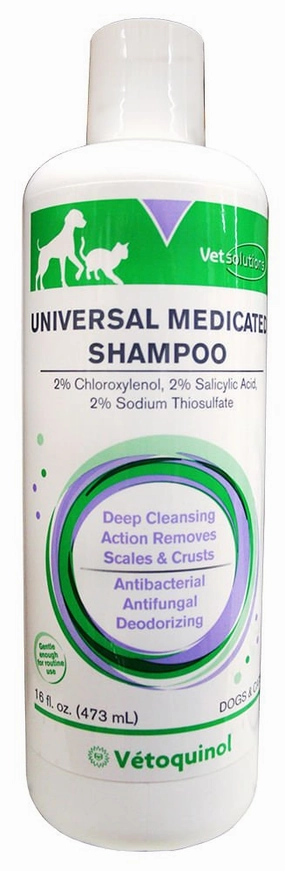 Vet Solutions Universal Medicated Shampoo, 16 fl oz cat climbing tree cat hammock cat steps cat grooming kit cat safety gate