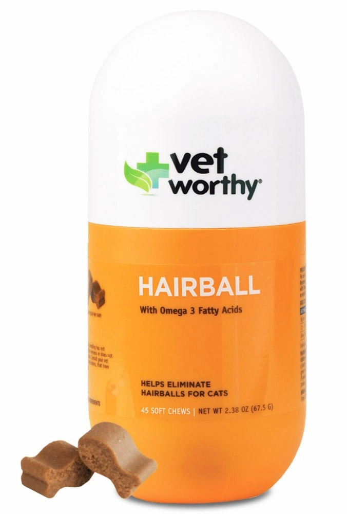 Vet Worthy Hairball Soft Chew Aid for Cats, 45 ct cat beds cat scratching post cat shampoo cat tunnel cat brush