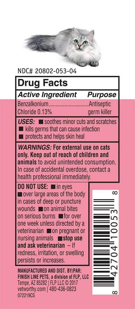 Vet Worthy Wound Spray for Cats, 4 oz