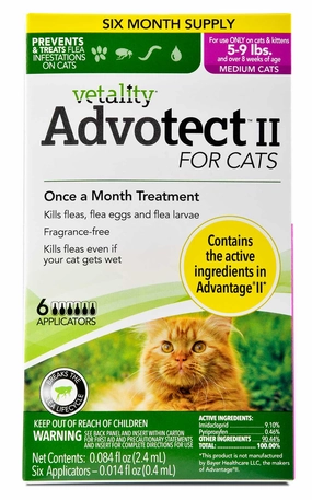 Vetality Advotect II for Cats, 6 pack cat grooming cat shampoo cat conditioner cat comb cat grooming glove