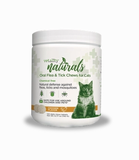 Vetality Naturals Oral Flea & Tick Chews for Cats, 120 ct cat beds cat scratching post cat shampoo cat tunnel cat brush