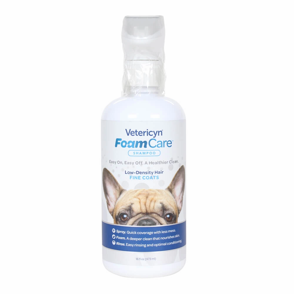 Vetericyn FoamCare Low Density Fine Coats Spray Shampoo, 16 oz cat climbing tree cat hammock cat steps cat grooming kit cat safety gate