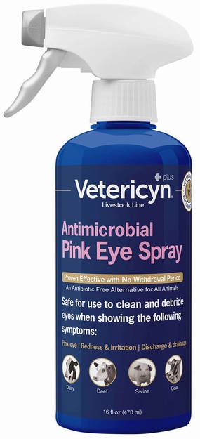 Vetericyn Plus Antimicrobial Pinkeye Spray, 16 oz sheep feed sheep mineral sheep hay sheep pellets sheep salt block