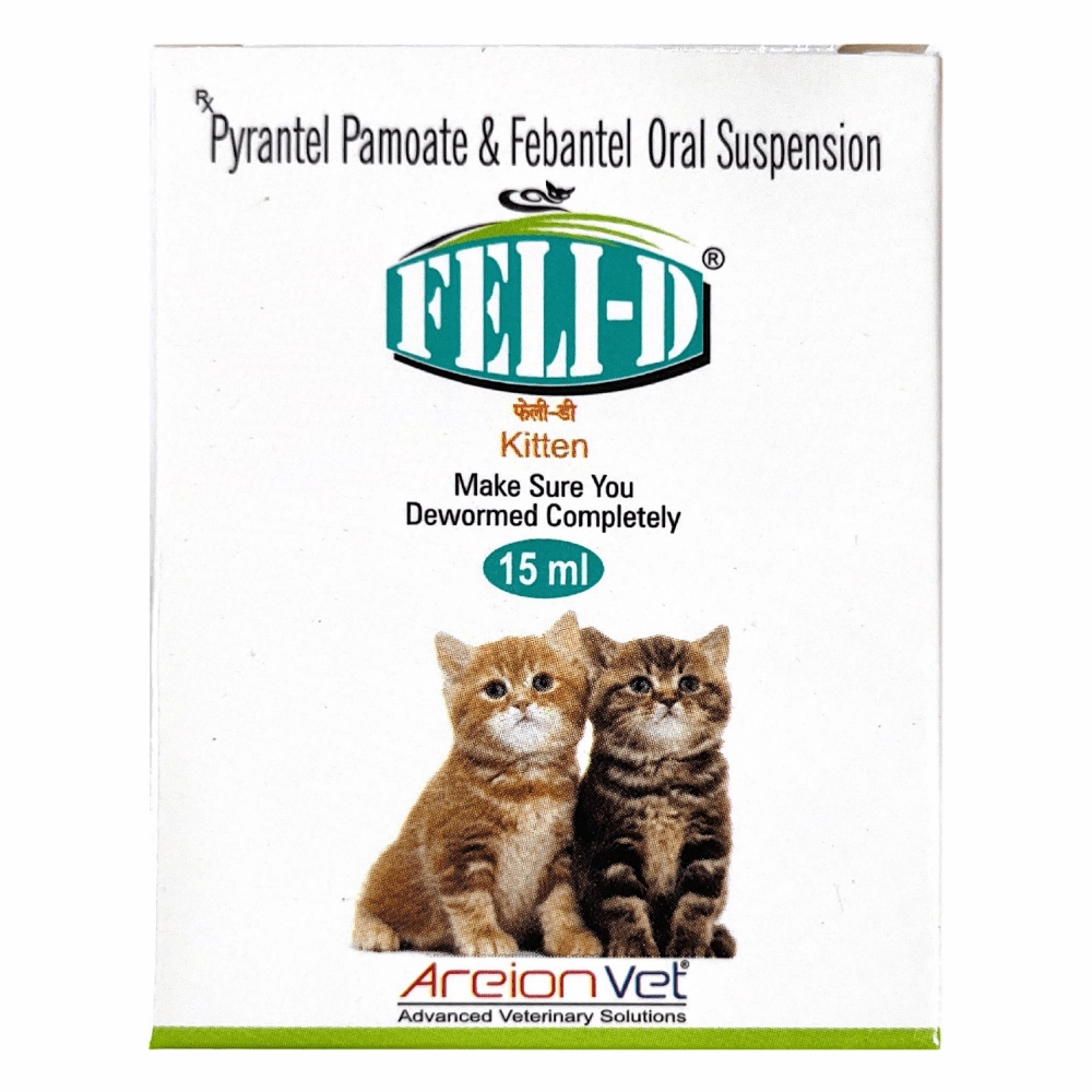 Vetina Cat Laxative (60g) and Areion Vet Feli D Deworming Suspension (15ml) Combo