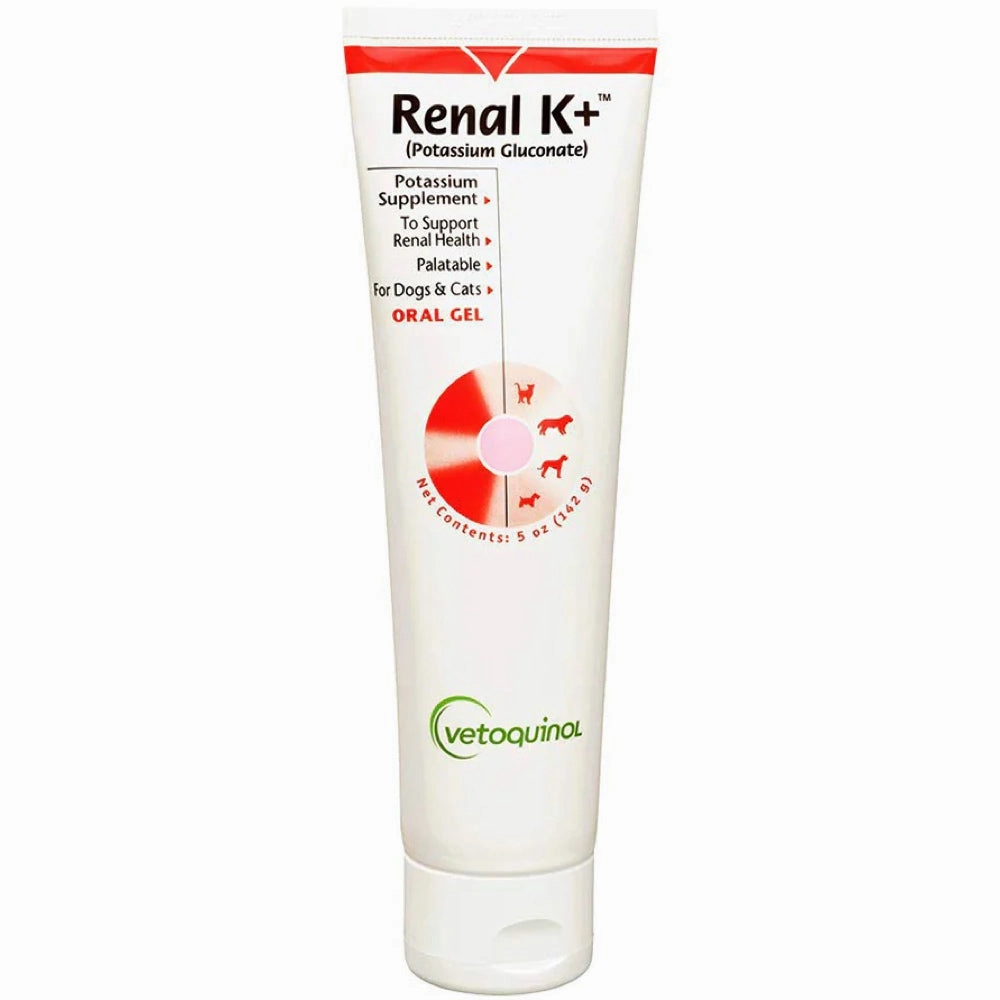 Vetoquinol Renal K  Potassium Supplement Gel For Cats & Dogs 142g