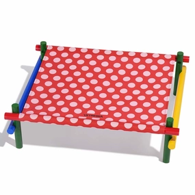 VETRESKA Chroma Elevated Bed For Cats & Dogs (Red) dog bones rawhide chew sticks dog jerky bacon bone