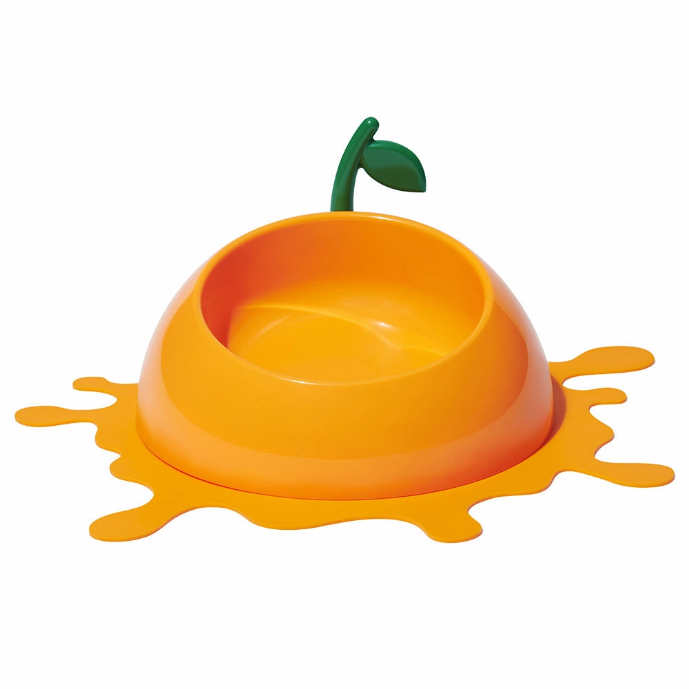 VETRESKA Juicy Tangerine Bowl, Mat & Spoon Set For Cats & Dogs dog bones rawhide chew sticks dog jerky bacon bone