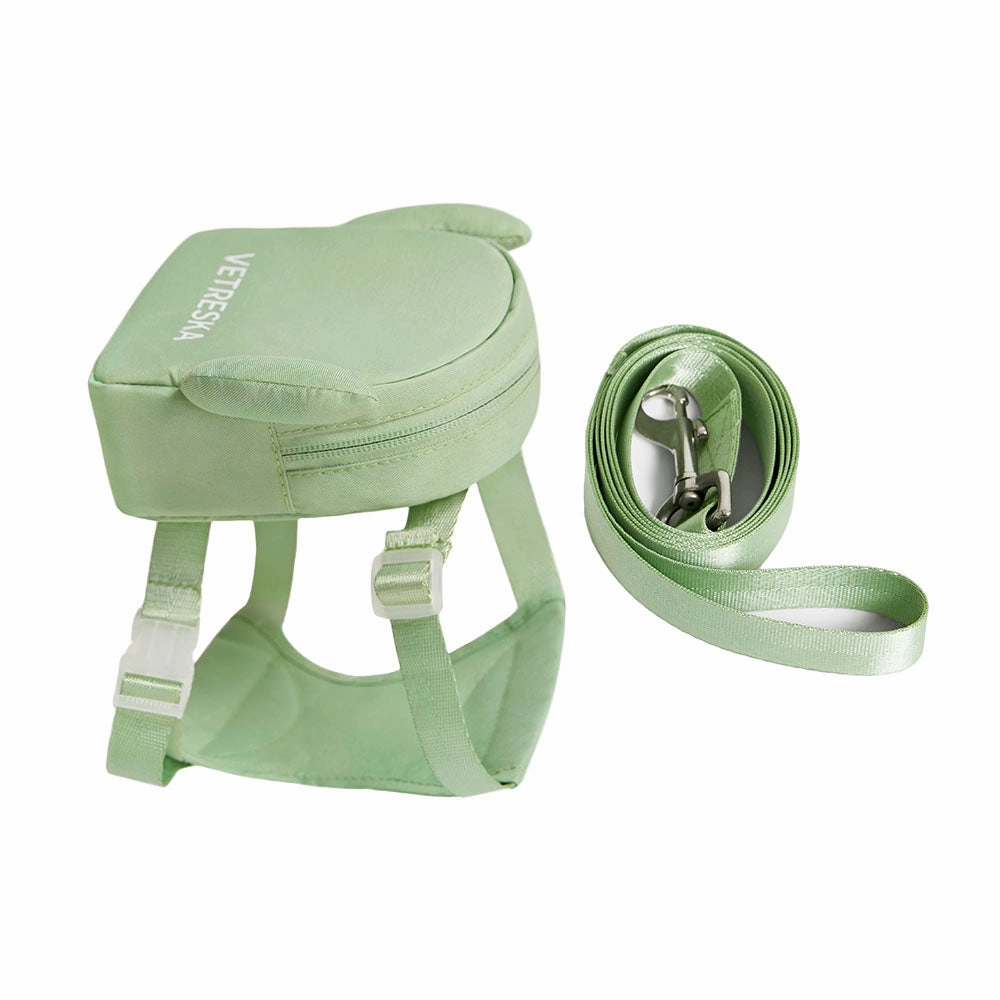 VETRESKA Oasis Cactus Backpack Harness & Leash Set For Cats & Dogs dog bones rawhide chew sticks dog jerky bacon bone
