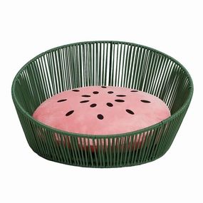 VETRESKA Watermelon Rattan Bed For Cats & Dogs dog bones rawhide chew sticks dog jerky bacon bone