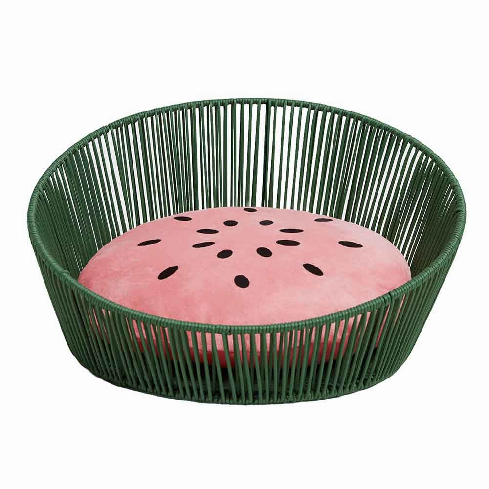 VETRESKA Watermelon Rattan Bed For Cats & Dogs dog bones rawhide chew sticks dog jerky bacon bone